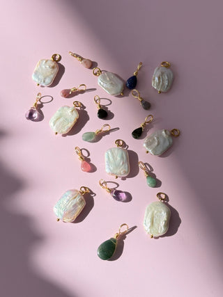 Pearl Charm or Intuitively Chosen Crystal Droplet