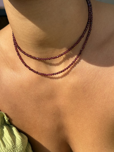 Garnet Beaded Necklace