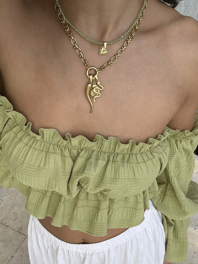 Peridot Beaded Necklace