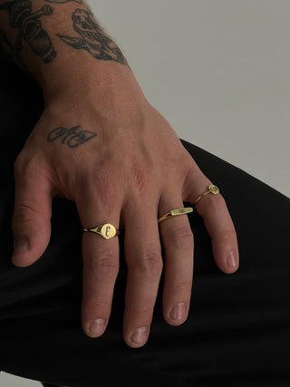 Nomad Signet Ring - Engravable, Sterling Silver