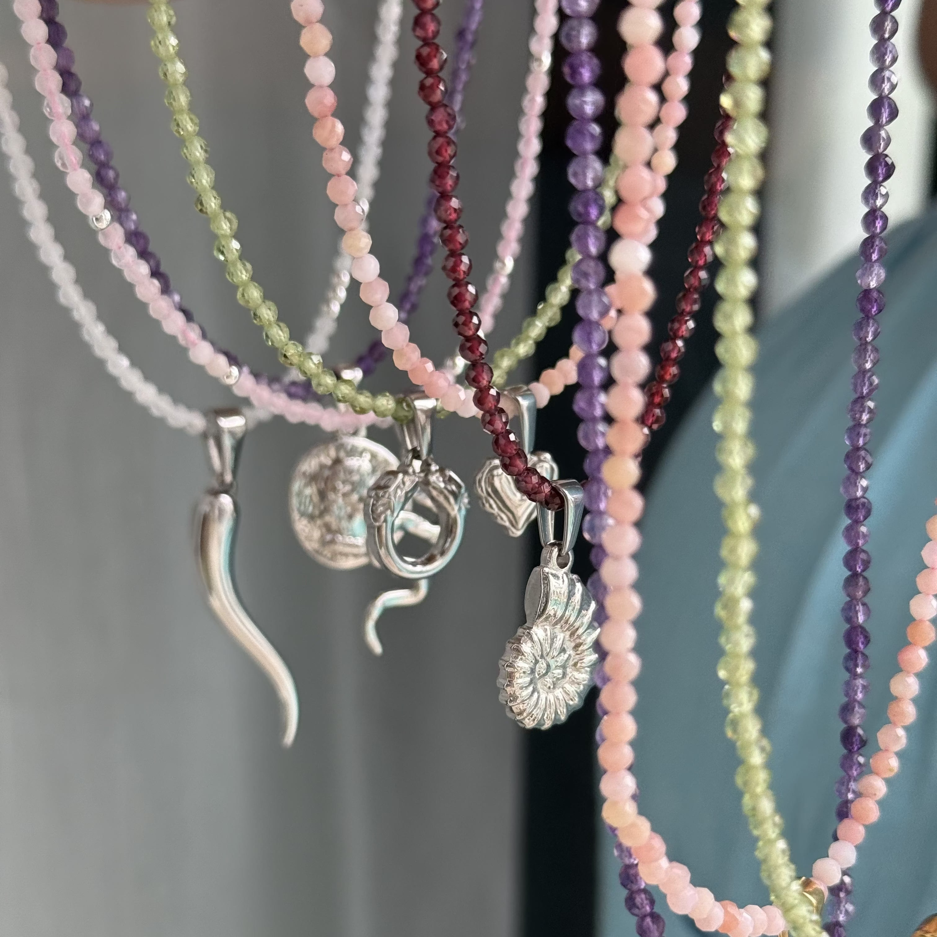 Garnet for Motivation - Crystal Beaded Necklace
