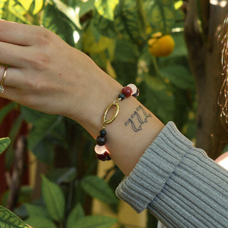 Grounded | Crystal Beaded Charm Bracelet