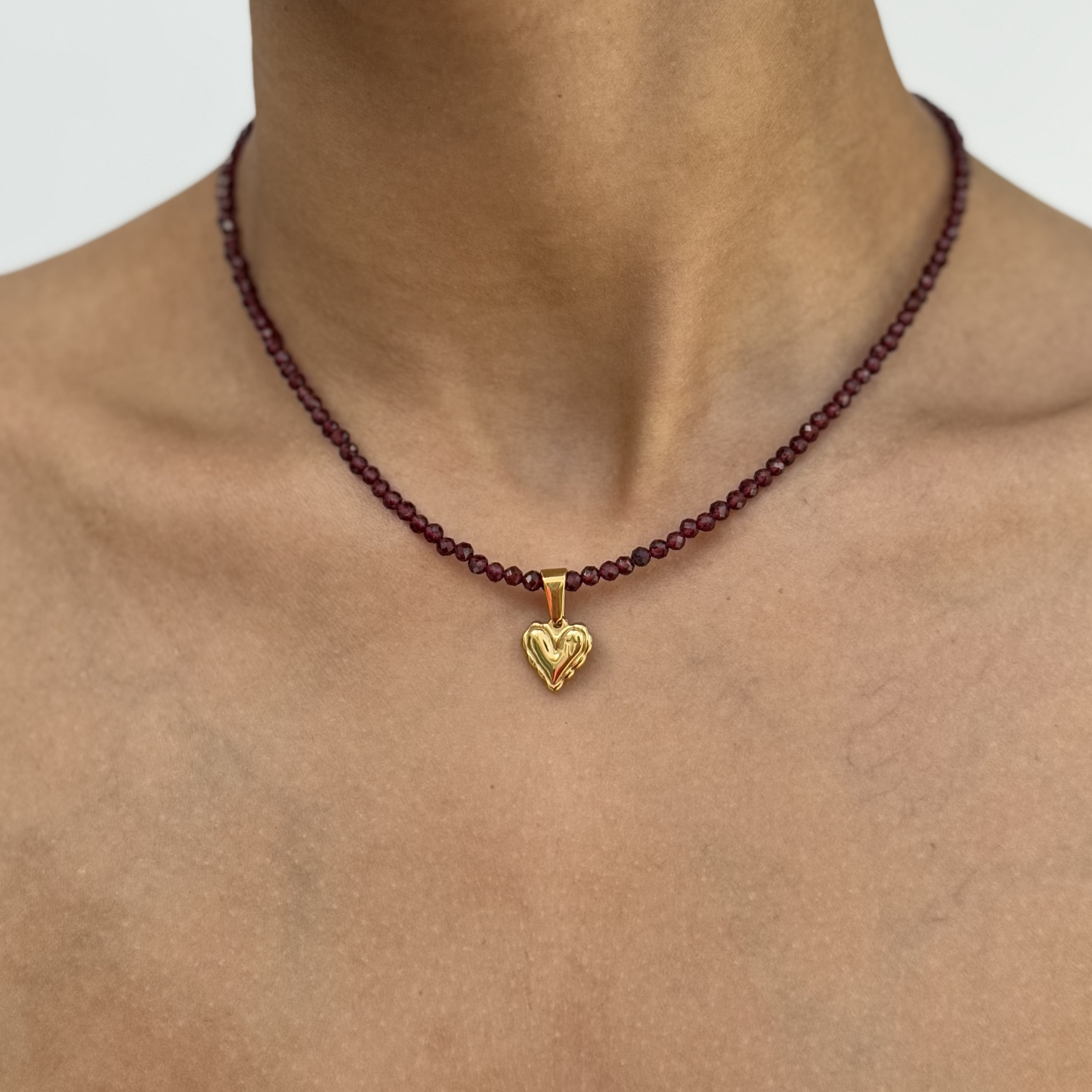 Garnet for Motivation - Crystal Beaded Necklace