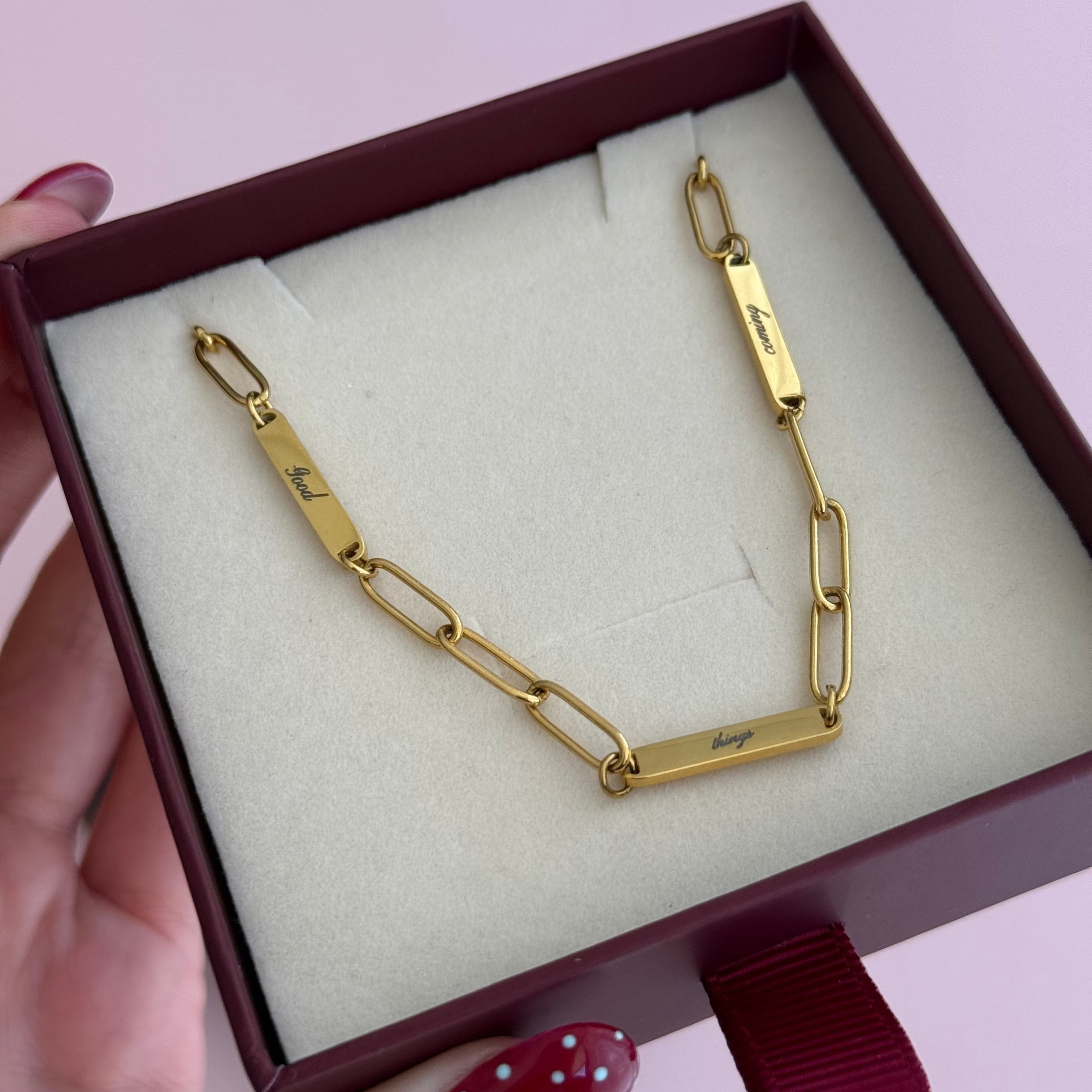 Engraved Bar Necklace