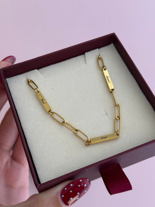 For Keeps Paperclip Necklace - Engravable, 18k PVD Gold