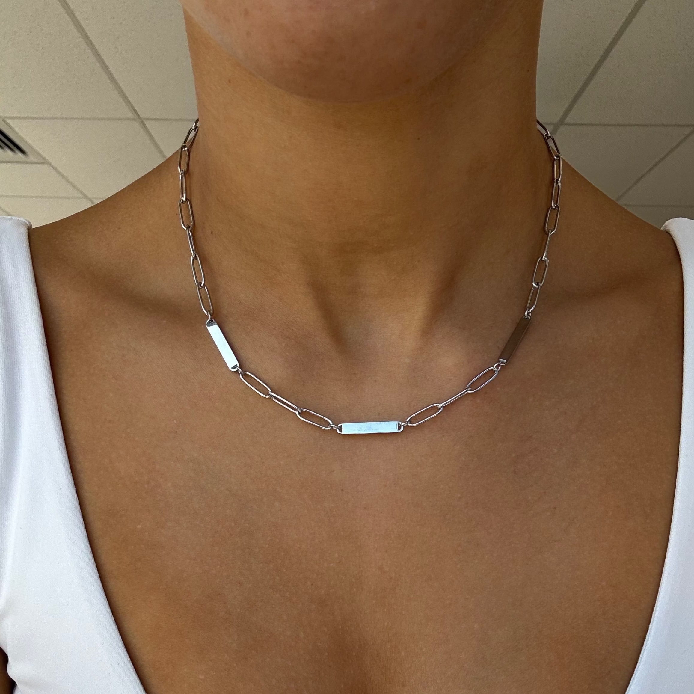 Engraved Bar Necklace