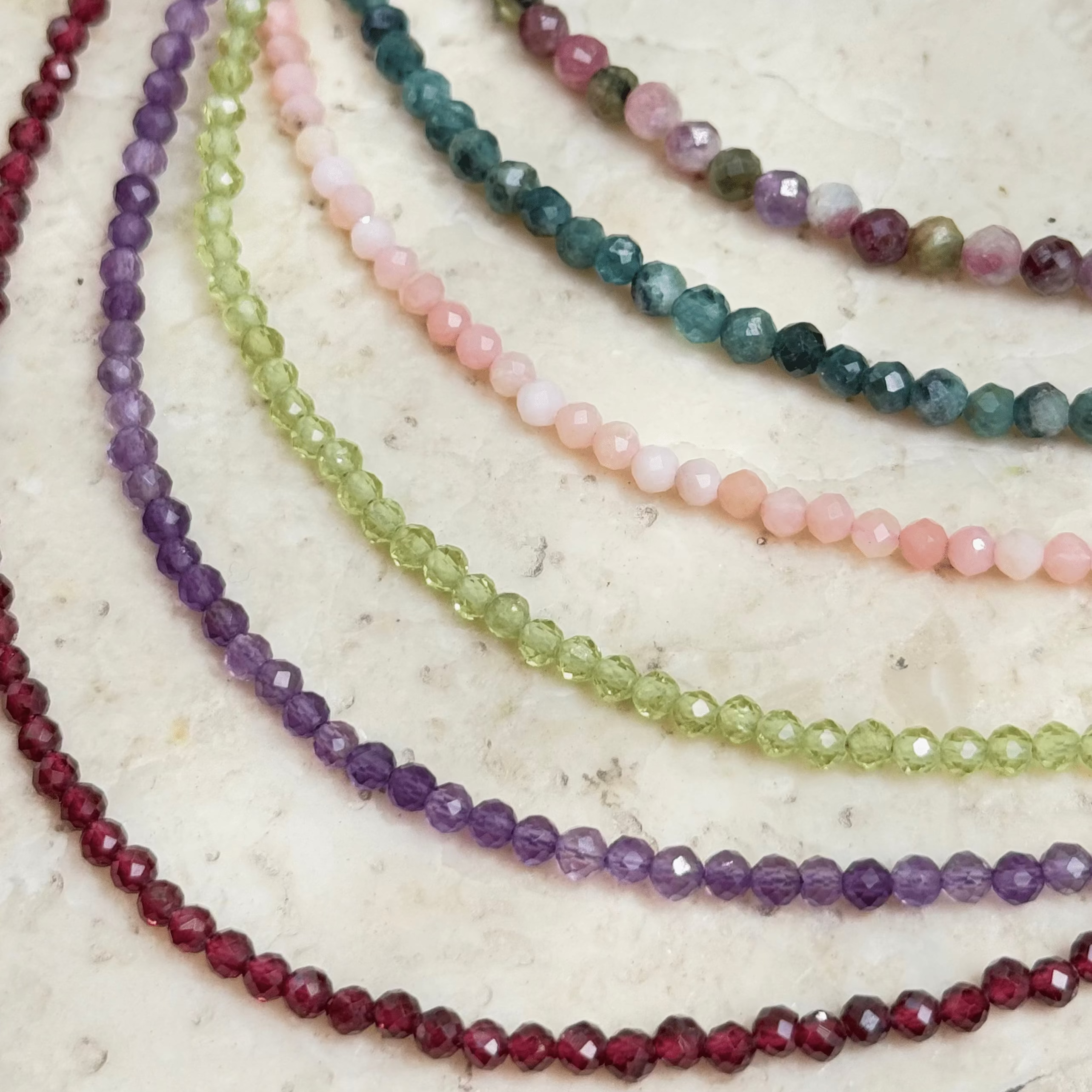 Blue Tourmaline for Authenticity - Crystal Beaded Necklace