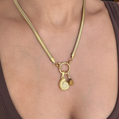 Herringbone Charm Necklace