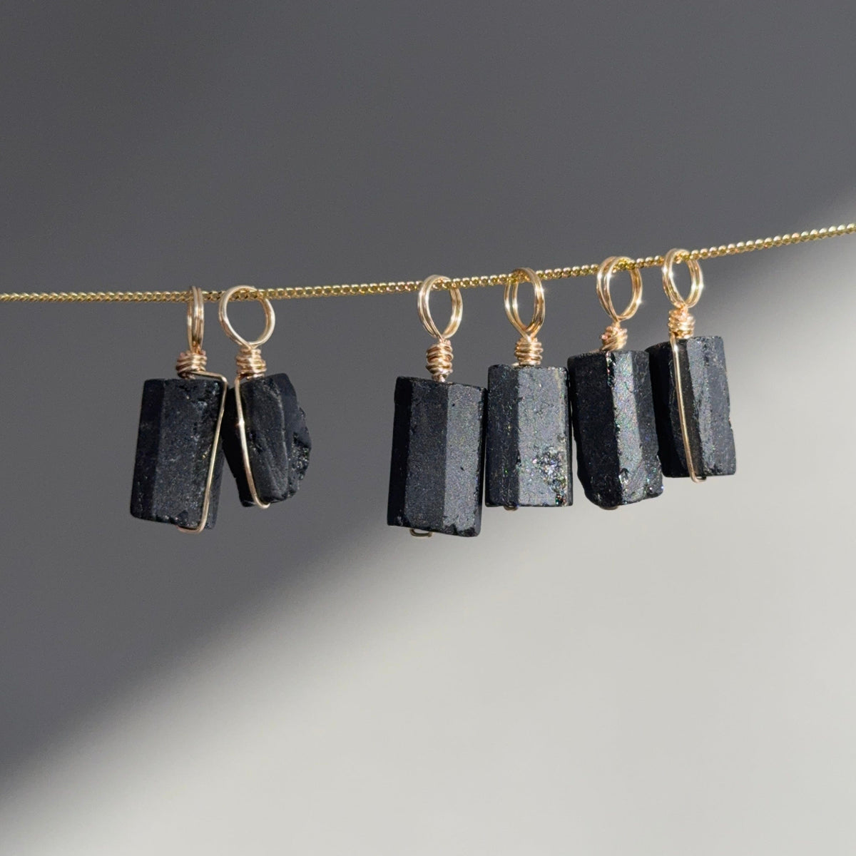 Black Tourmaline to Protect Your Energy - Wrapped Crystal Charm