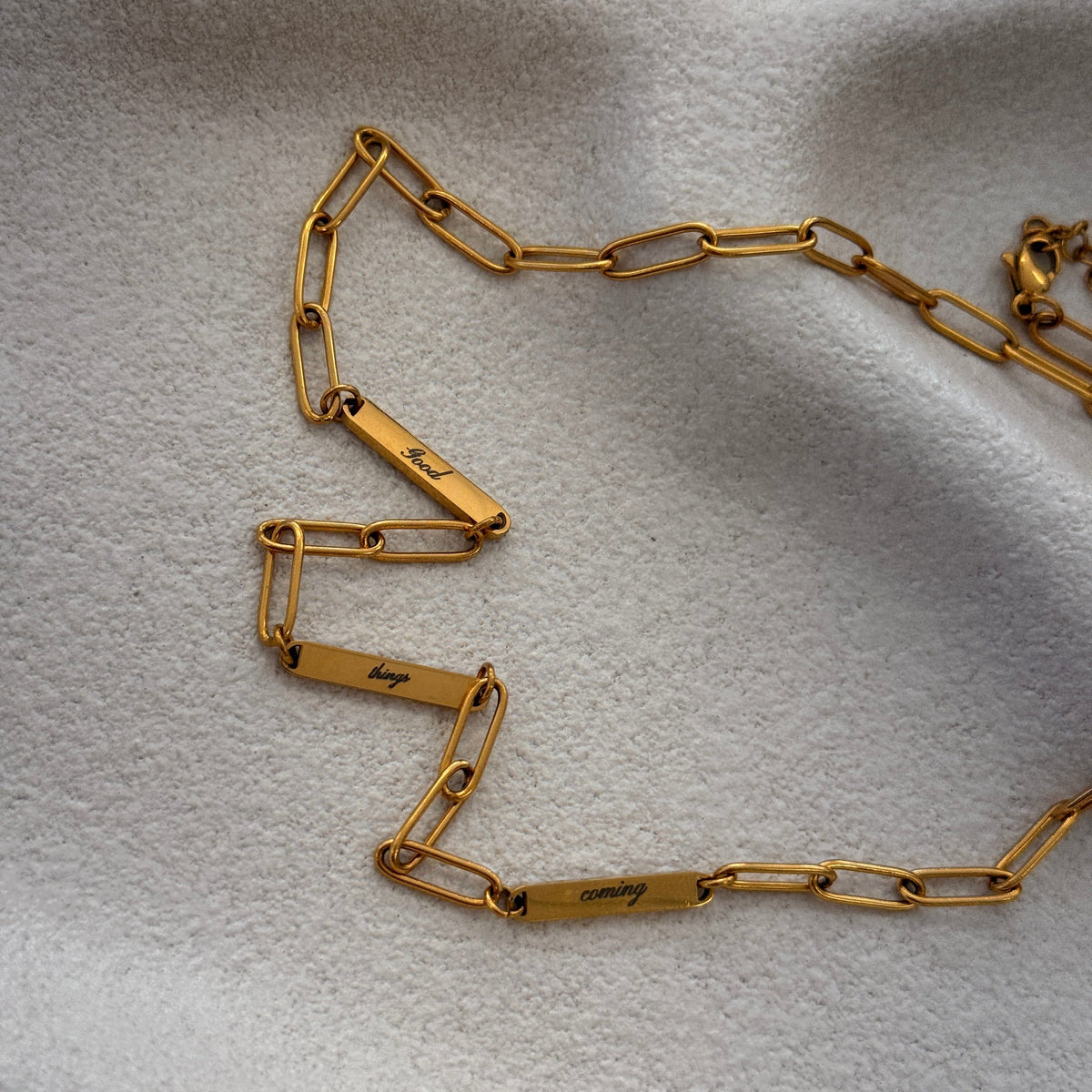 Engraved Bar Necklace