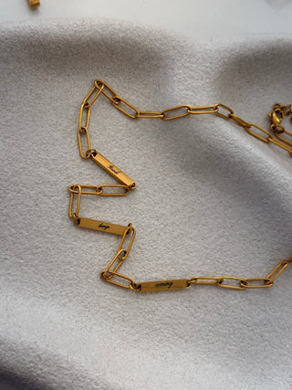 For Keeps Paperclip Necklace - Engravable, 18k PVD Gold