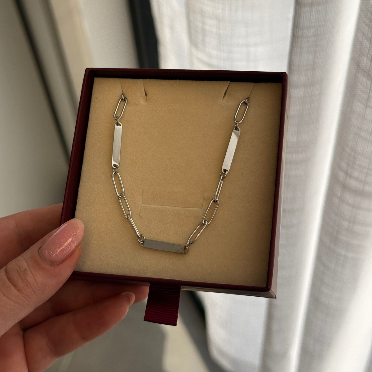 Engraved Bar Necklace