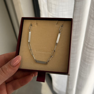 Engraved Bar Necklace