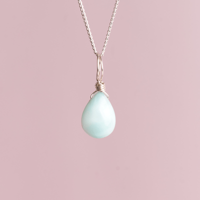 Larimar to Relax & Unwind - Crystal Charm