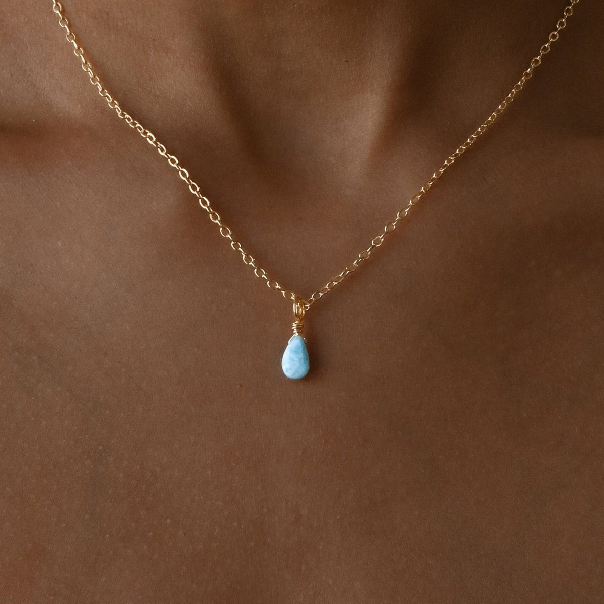 Larimar to Relax & Unwind - Crystal Charm