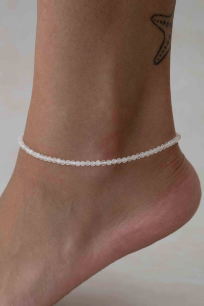 Moonstone Beaded Anklet
