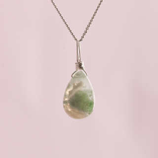 Moss Agate for Personal Growth - Crystal Charm