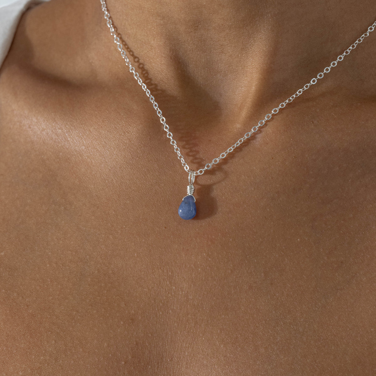 Blue Sapphire for Wisdom & Clarity - Crystal Charm