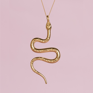 The Serpent snake charm in waterproof gold