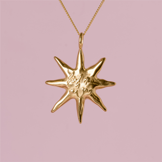 Celestial star charm in waterproof gold