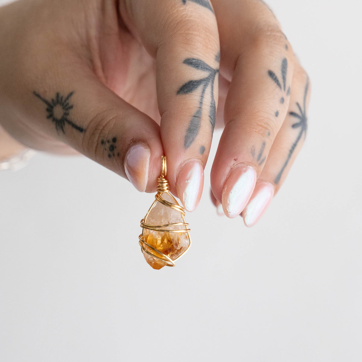 Citrine to Call In Wealth - Wrapped Crystal Charm