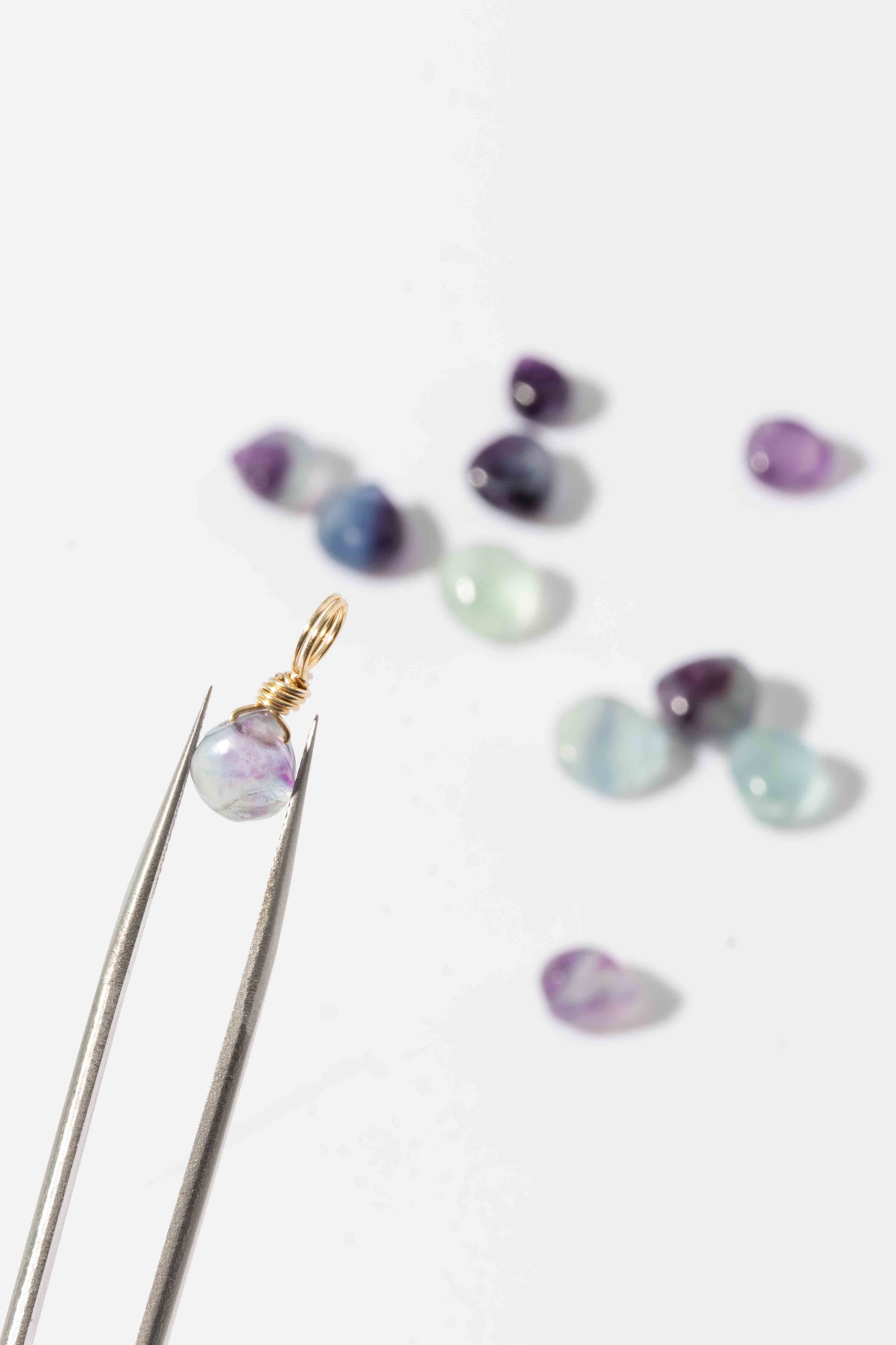 Rainbow Fluorite Droplet