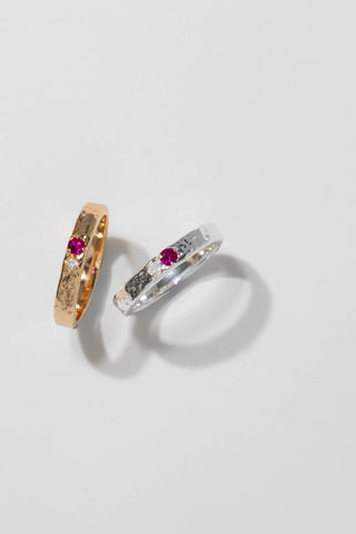 Sahara Ring - Ruby and Moonstone