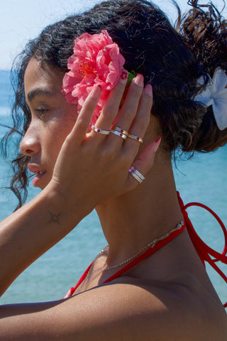 Sahara Ring - Ruby and Moonstone