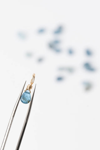 Aquamarine Droplet - March Birthstone