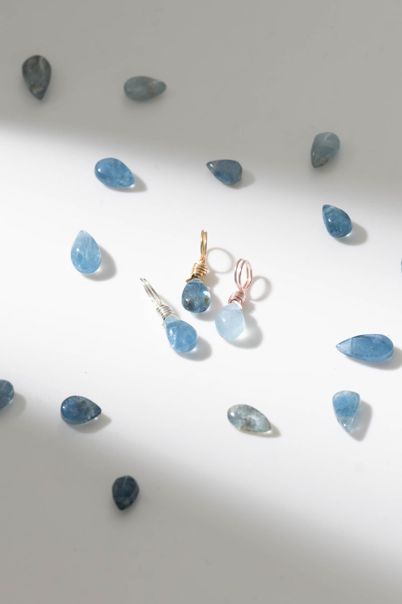 Aquamarine Droplet - March Birthstone