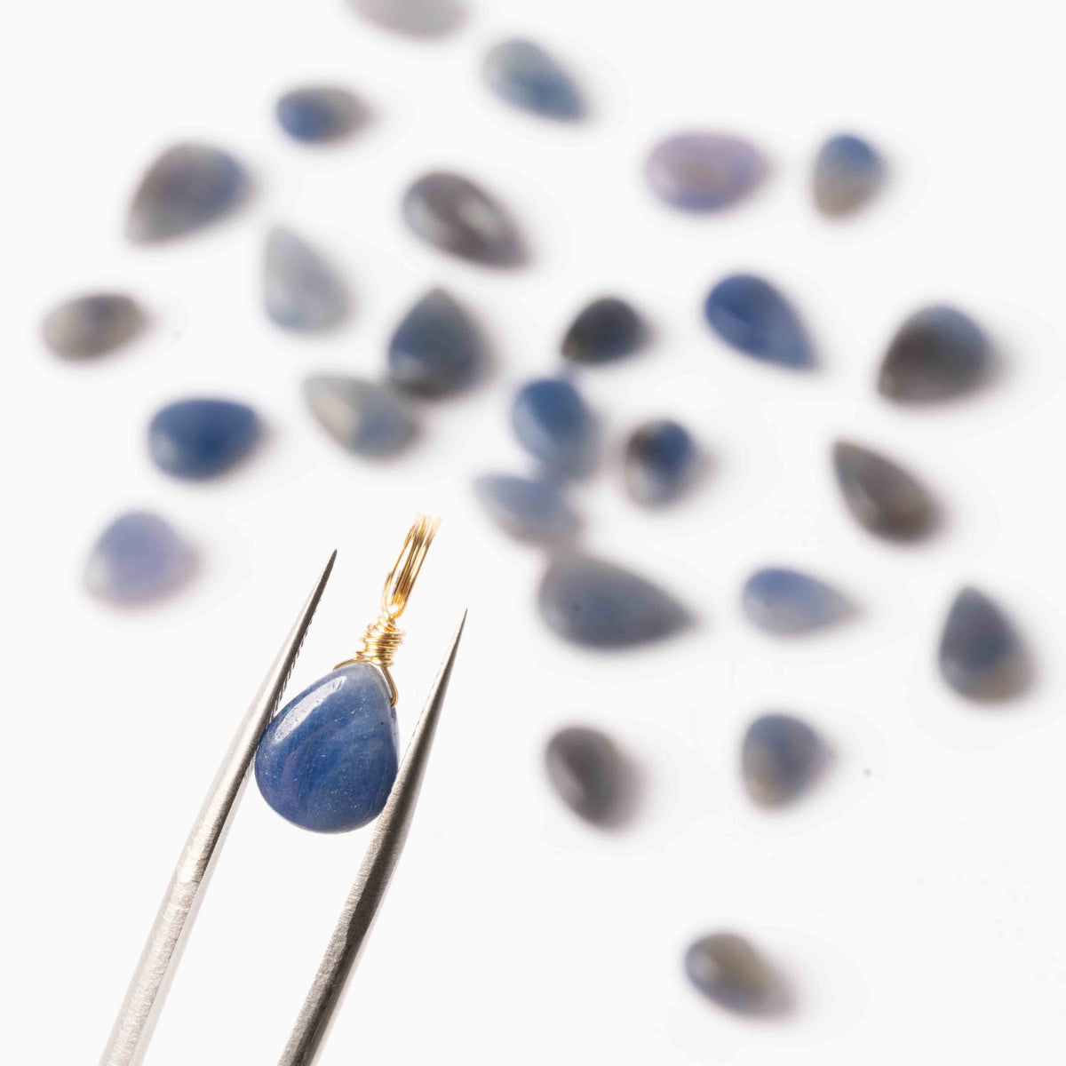Blue Sapphire for Wisdom & Clarity - Crystal Charm