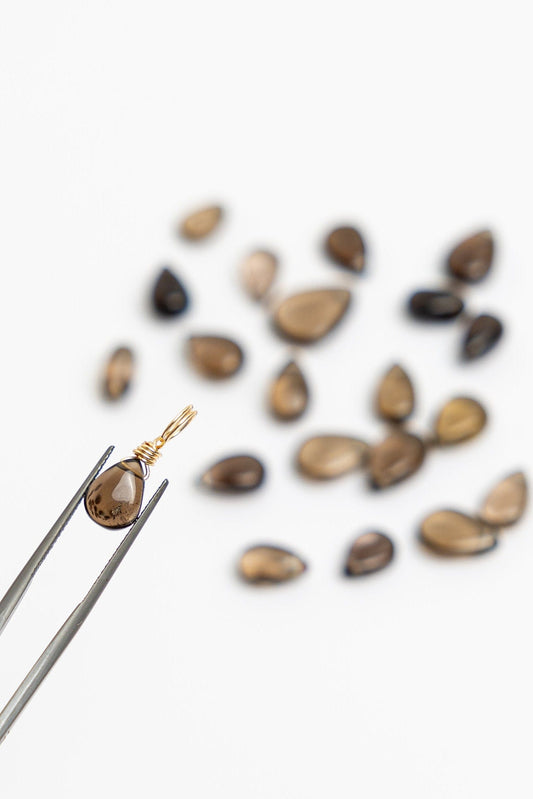 Smoky Quartz Droplet