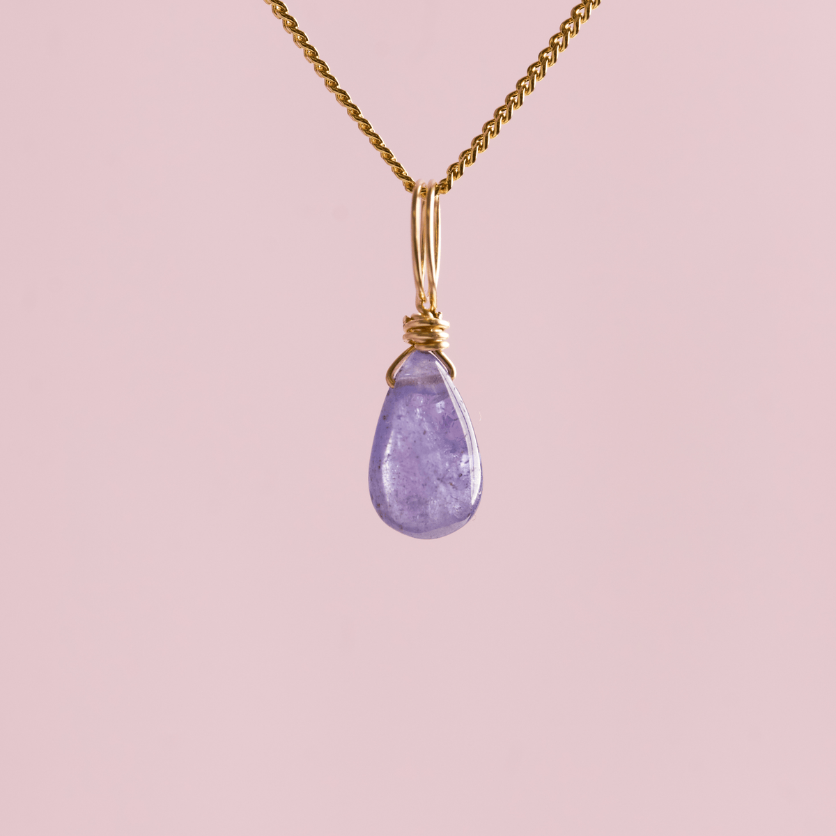 Tanzanite crystal charm droplet for higher insight