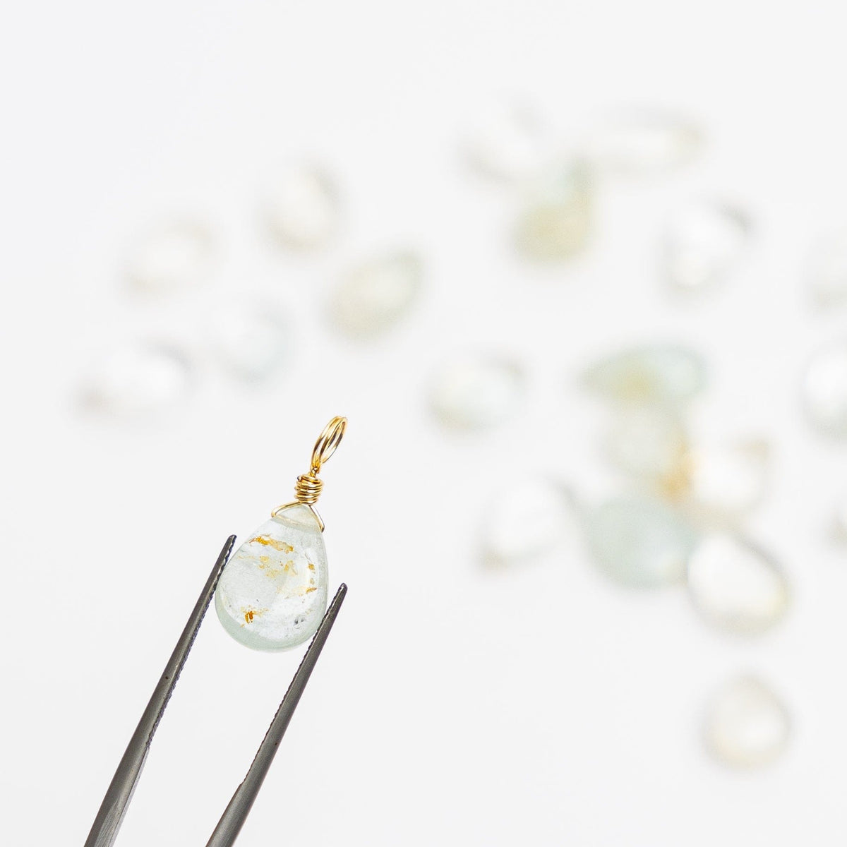 Topaz crystal charm droplet for empowerment