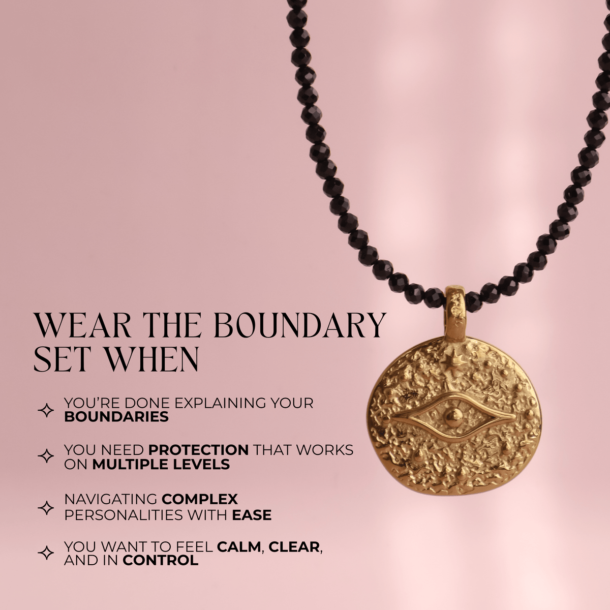 Boundaries Bundle: Evil Eye Charm + Crystal Beaded Necklace