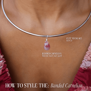 Banded Carnelian for Motivation - Crystal Charm
