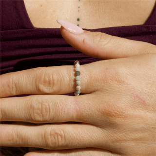 Ocean Jasper for Joy | Crystal Beaded Ring