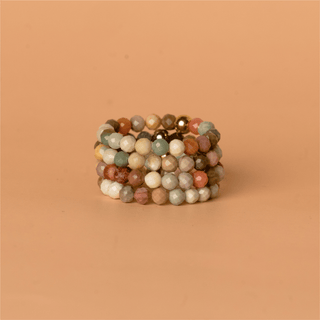 Ocean Jasper for Joy | Crystal Beaded Ring