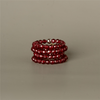 Garnet for Motivation | Crystal Beaded Ring