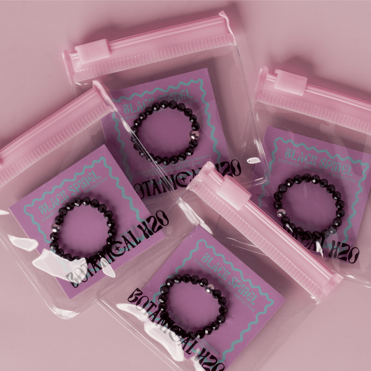 Black Spinel for Protection | Crystal Beaded Ring