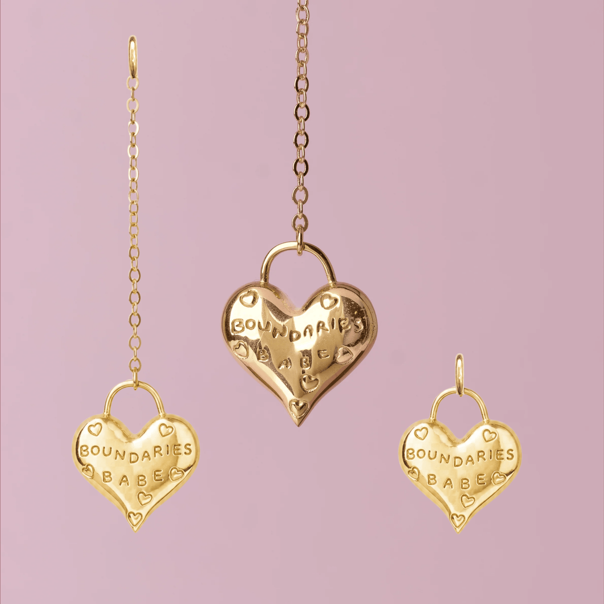 Boundaries Babe Heart Charm