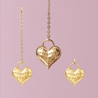 Boundaries Babe Heart Charm