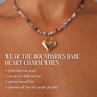 Boundaries Babe Heart Charm