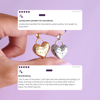Boundaries Babe Heart Charm