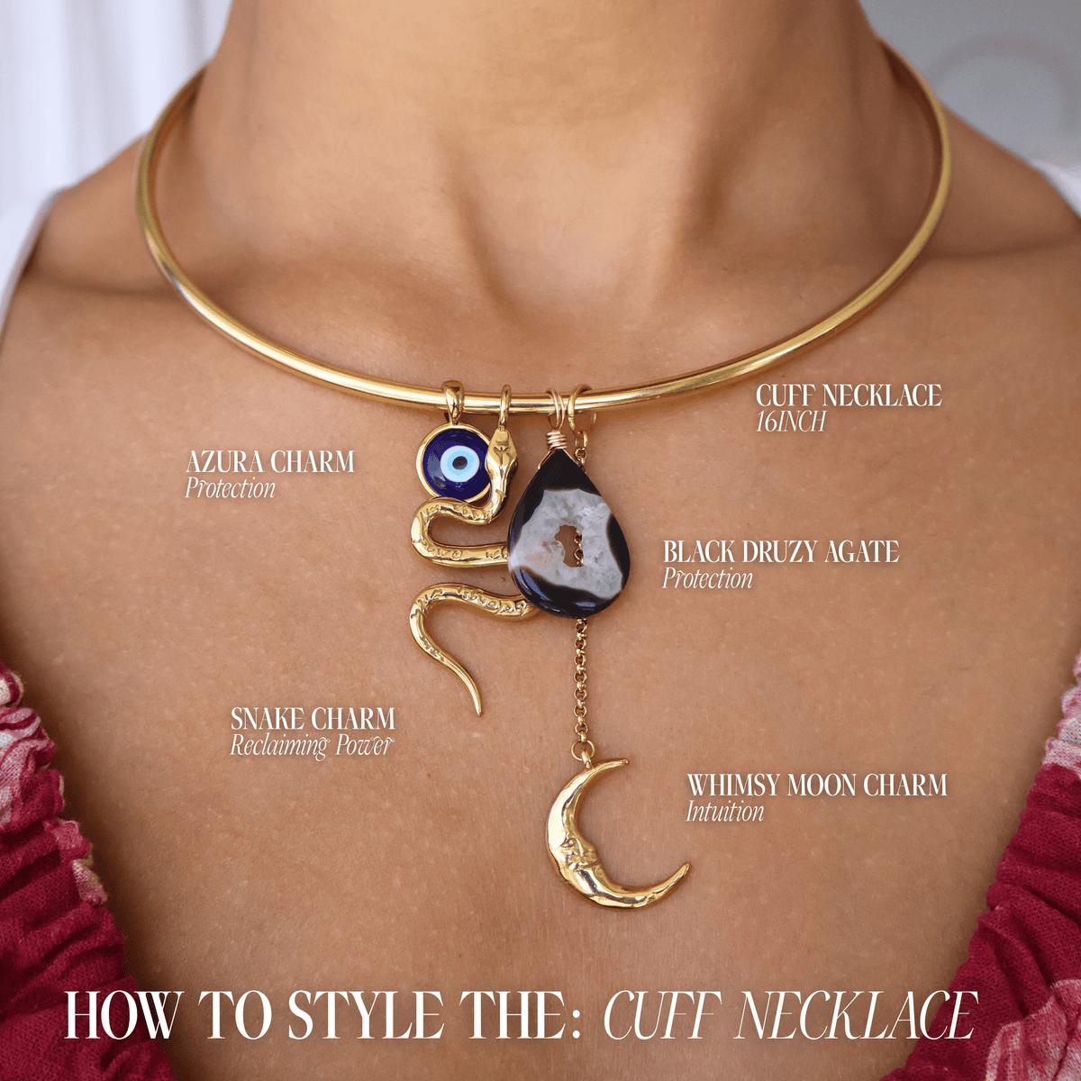 Cuff Charm Necklace