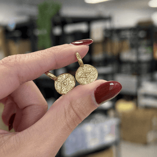 Mini Athena Evil Eye Charm (Gold)