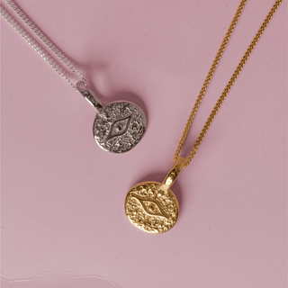 Mini Athena Evil Eye Charm (Gold)