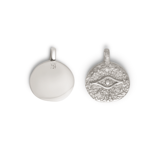 Mini Athena Evil Eye Charm (Silver)
