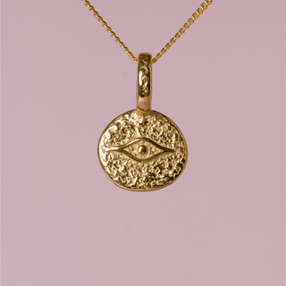 Mini Athena Evil Eye Charm (Gold)