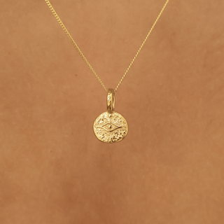 Mini Athena Evil Eye Charm (Gold)